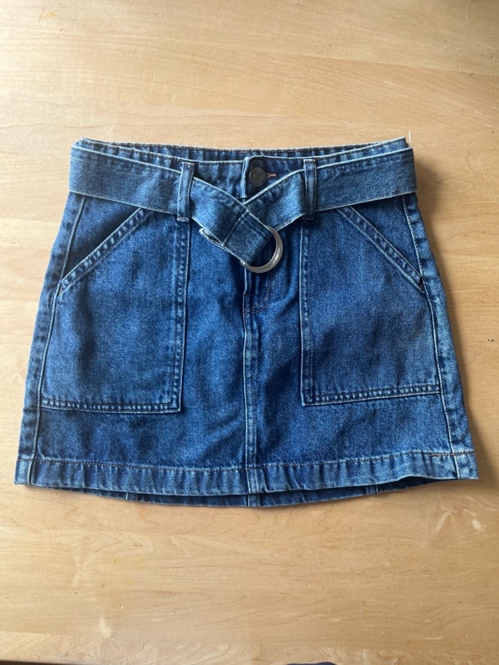 Aeropostale Blue Denim Mini Skirt with Belt